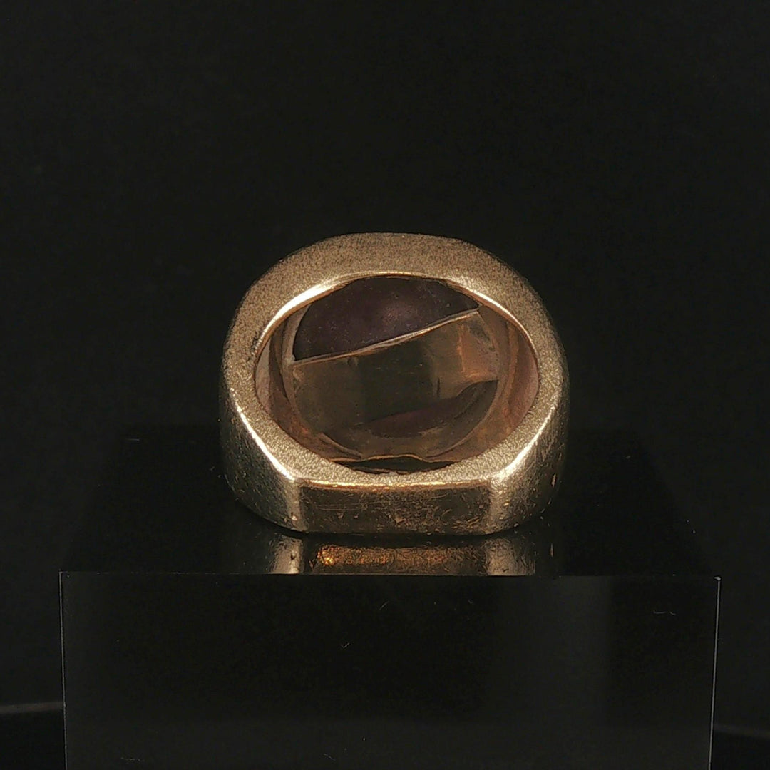 14k Yellow Gold Purple Star Sapphire Vintage Heavy Ring Size 7.25