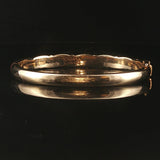 Kabana 14k Yellow Gold Mother of Pearl Shell Inlay and Diamond Bangle Bracelet