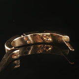 Kabana 14k Yellow Gold Shell Inlay and Diamond Huggie Earrings