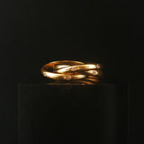 18k Yellow Gold and 0.20cttw Diamond Rolling Bands Ring Size 4.75