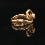 14k Yellow Gold and Diamond 5.5g Vintage Snake Band Ring Size 6.5