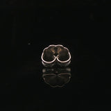 14k White Gold and Diamond Floral Drop Dangle Earrings