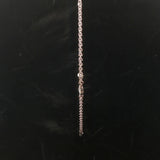 14k White Gold and 0.70cttw Seven Diamond by Yard Necklace Italy 15.5"