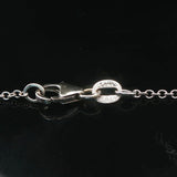 14k White Gold and 0.70cttw Seven Diamond by Yard Necklace Italy 15.5"