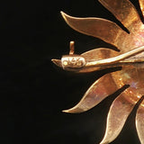 14k Yellow Gold Victorian Seed Pearl and 0.20ct Diamond Starburst Pin Pendant