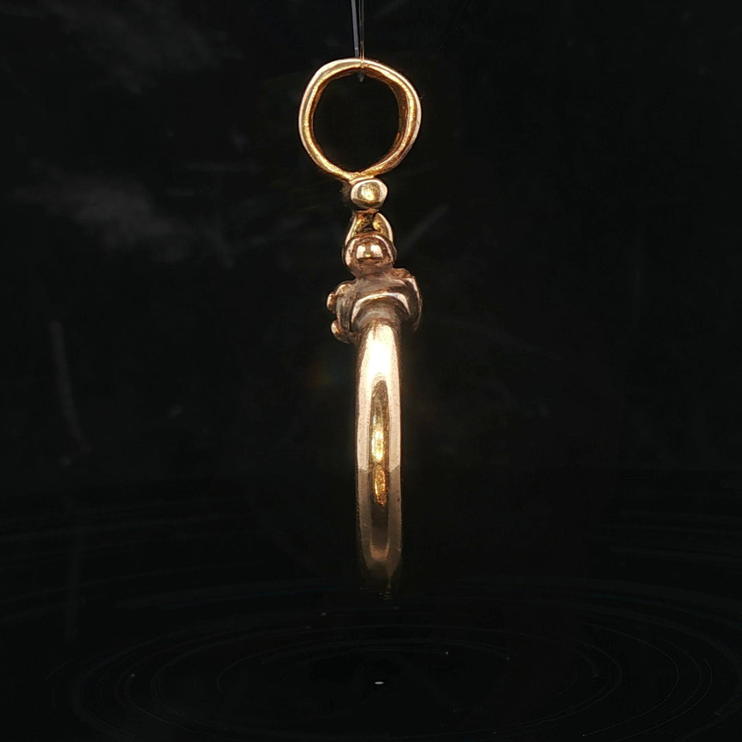 14k Yellow Gold 7.3g Bezel Set Ancient Greek Coin Pendant 1.3"