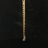 18k Yellow Gold and 0.60cttw Drilled Diamond Cable Link Necklace Italy 14"