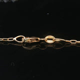 18k Yellow Gold and 0.60cttw Drilled Diamond Cable Link Necklace Italy 14"