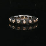 Sarah Graham 18k Yellow Gold Cobalt Chrome and Diamond Eternity Band Size 7