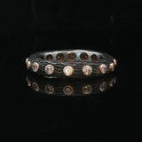 Sarah Graham 18k Yellow Gold Cobalt Chrome and Diamond Eternity Band Size 7