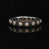 Sarah Graham 18k Yellow Gold Cobalt Chrome and Diamond Eternity Band Size 7