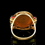 14k Yellow Gold and 22k American Eagle Gold Coin Ring Size 8