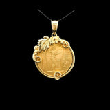 14k Yellow Gold and 21.6k Gold 1876 20 French Francs Gold Coin Pendant