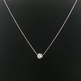 Brand New 1ct Natural Diamond Bezel Set Pendant Necklace in 14k Gold