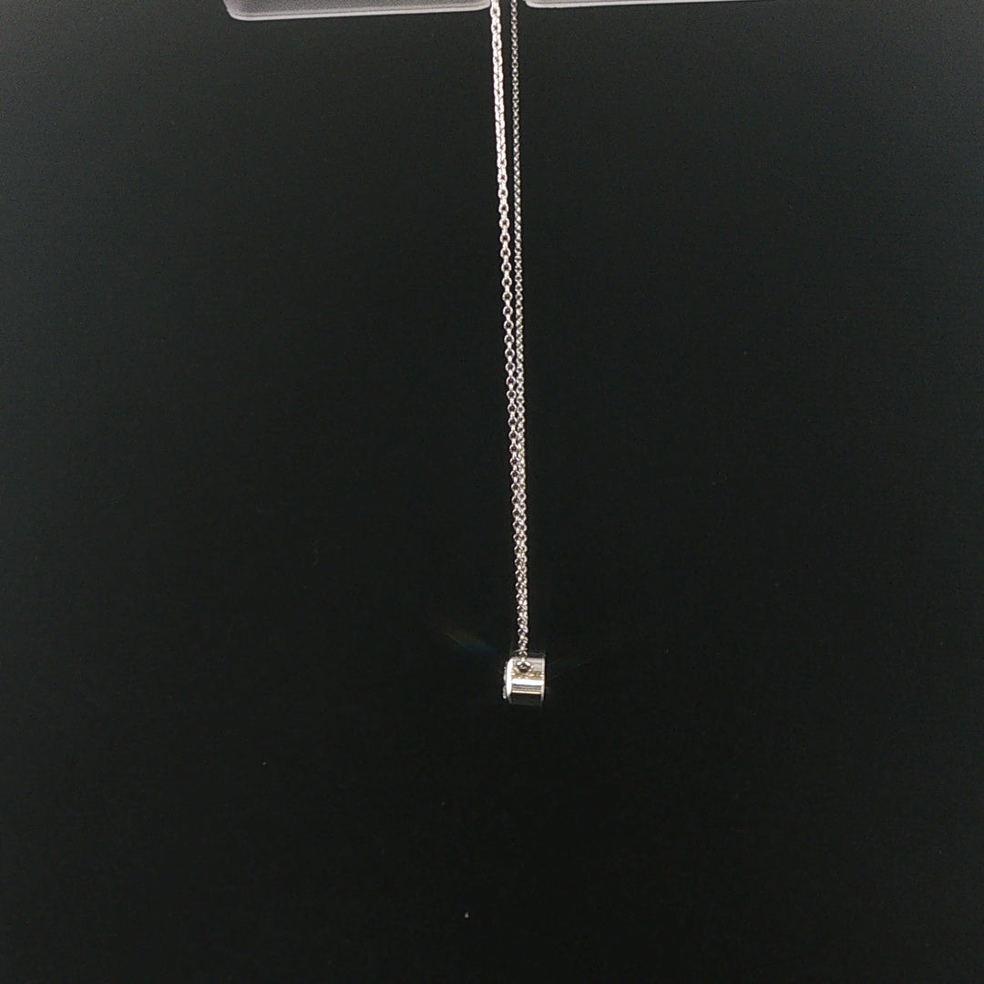 Brand New 1ct Natural Diamond Bezel Set Pendant Necklace in 14k Gold