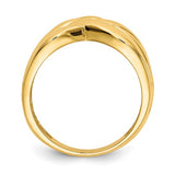 Brand New High Polished Woven Dome Ring in 14k Yellow Gold Size 7