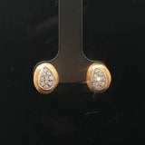 Marco Bicego Jaipur 18k Yellow Gold and Diamond Stud Earrings Italy