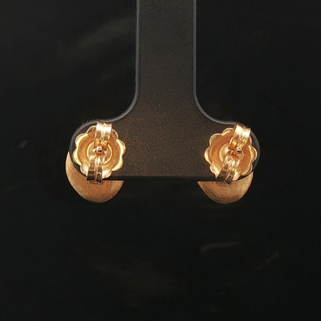 Marco Bicego Jaipur 18k Yellow Gold and Diamond Stud Earrings Italy