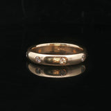 14k Yellow Gold and 0.32cttw Flush Set Diamond 4mm Eternity Band Size 7.5