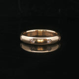 14k Yellow Gold and 0.32cttw Flush Set Diamond 4mm Eternity Band Size 7.5