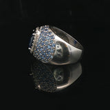 Effy Bita 14k White Gold Sapphire and Diamond 11.5g Ladies Ring Size 7