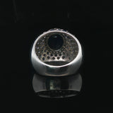 Effy Bita 14k White Gold Sapphire and Diamond 11.5g Ladies Ring Size 7