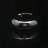 Hematite 14k White Gold Diamond and Aqua Ladies Ring Size 7