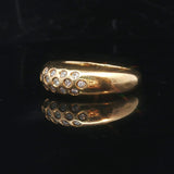 18k Yellow Gold and 0.39cttw Diamond Ladies Dome Ring Size 5