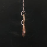 14k White Yellow and Rose Gold 0.50cttw Pave Diamond Circle Pendant Necklace 16"