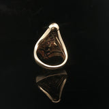 14k Yellow Gold Amethyst and Diamond Ladies Large Vintage Ring Size 6
