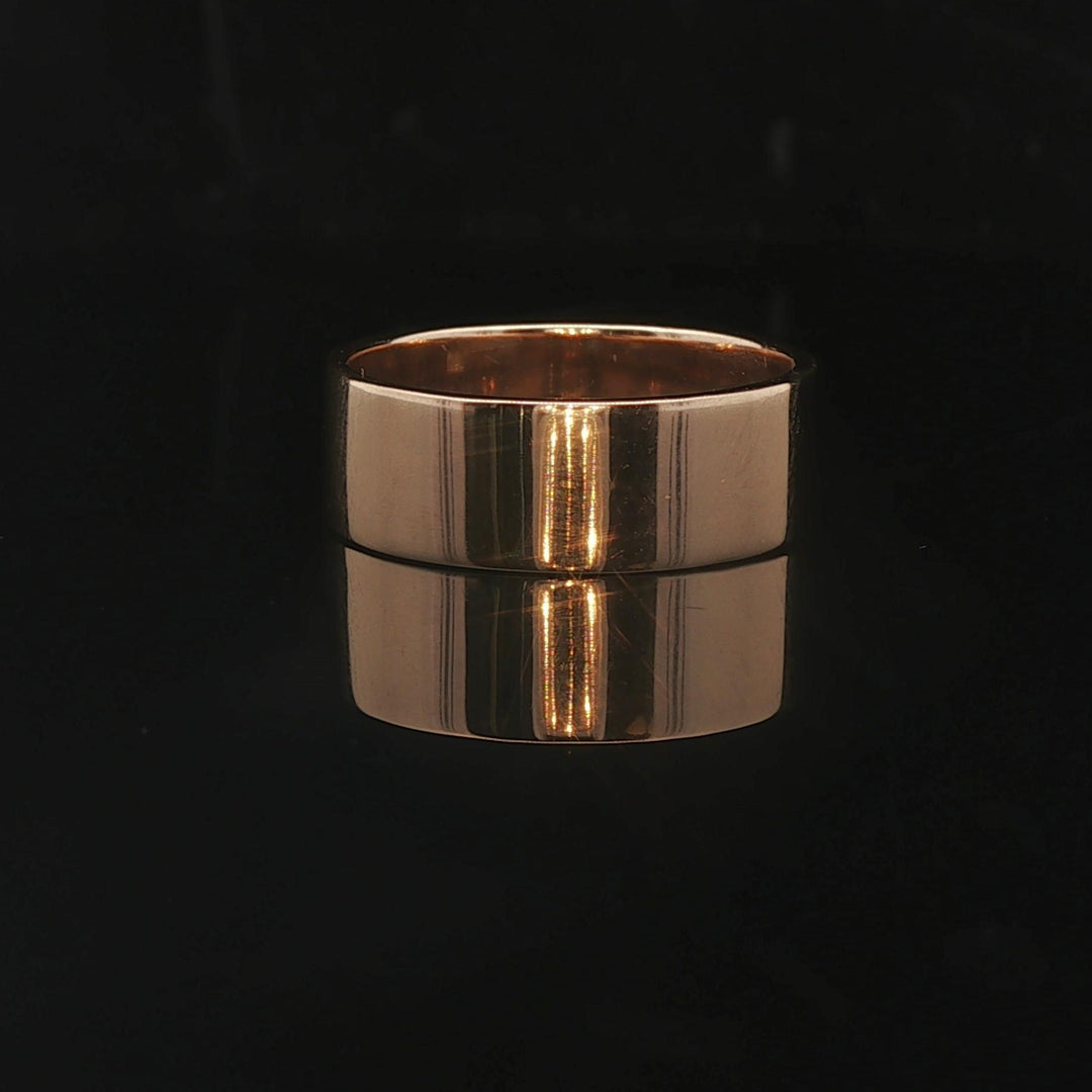 18k Yellow Gold 5.4g Solid Flat Edge 6.5mm Band Ring Size 6