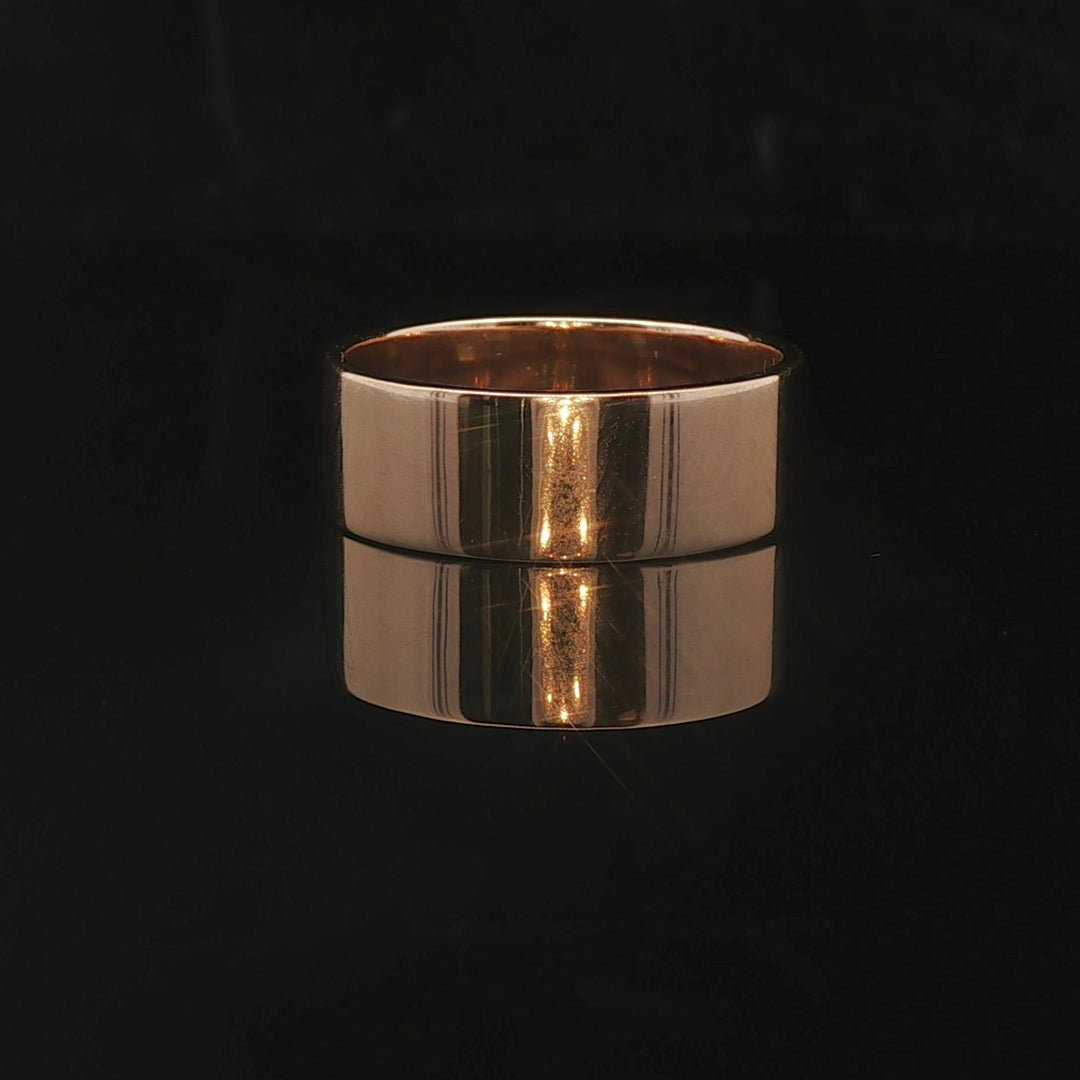 18k Yellow Gold 5.4g Solid Flat Edge 6.5mm Band Ring Size 6