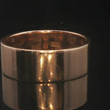 18k Yellow Gold 5.4g Solid Flat Edge 6.5mm Band Ring Size 6