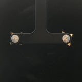 18k Yellow Gold and 0.30cttw Diamond Star Stud Earrings