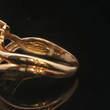 18k Yellow Gold and 0.50cttw Diamond Floral Bypass Ring Size 6