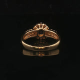 18k Yellow Gold 0.95ct Blue Sapphire and Diamond Halo Ring Size 5