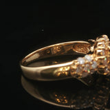 18k Yellow Gold 0.95ct Blue Sapphire and Diamond Halo Ring Size 5