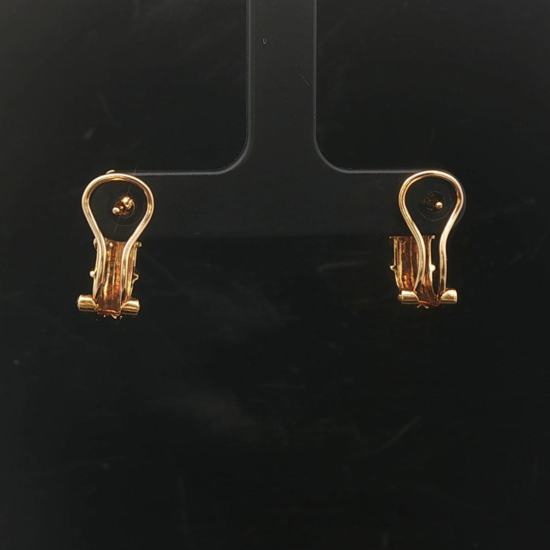 18k Yellow Gold and 0.24cttw Diamond French Back Huggie Earrings