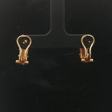 18k Yellow Gold and 0.24cttw Diamond French Back Huggie Earrings