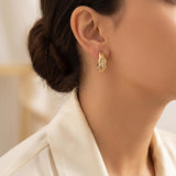 18k Yellow Gold and Diamond 5g French Back Huggie Earrings