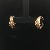 18k Yellow Gold and Diamond 5g French Back Huggie Earrings