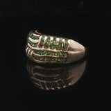 14k Yellow Gold and Tsavorite 5.5g Ladies Band Ring Size 9
