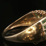 14k Yellow Gold and Tsavorite 5.5g Ladies Band Ring Size 9