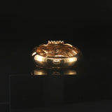 18k Yellow Gold and 0.36cttw Three Diamond Twist Band Ring Size 6