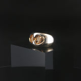 14k Yellow Gold and 0.15cttw Diamond Fancy Band Ring Size 9