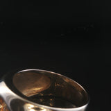 14k Yellow Gold and 0.15cttw Diamond Fancy Band Ring Size 9