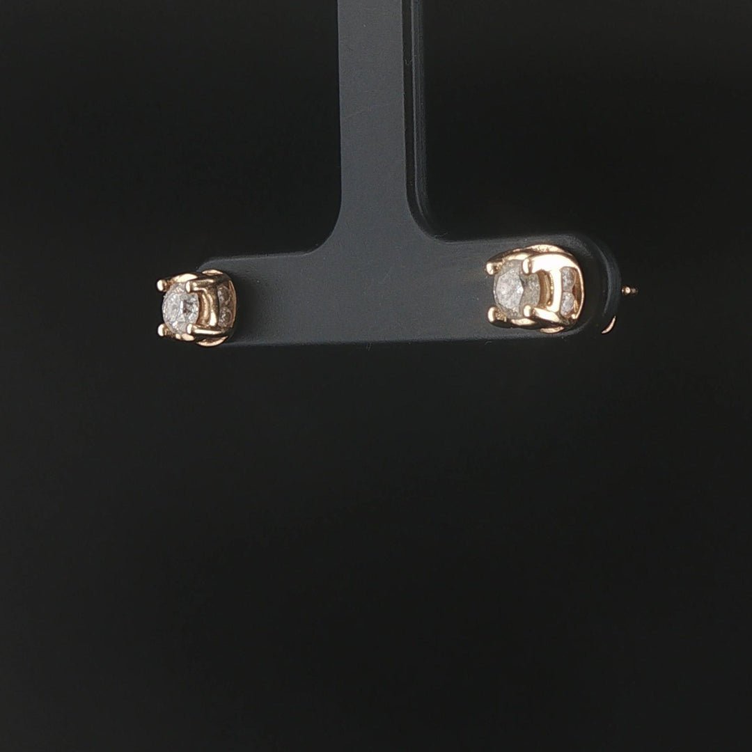 14k Yellow Gold and 0.75cttw Diamond Stud Earrings