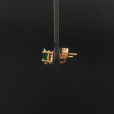 14k Yellow Gold and Pear Cut Tsavorite Stud Earrings
