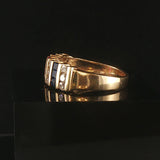 14k Yellow Gold Multi Gemstone and 0.84cttw Diamond Band Ring Size 9.75