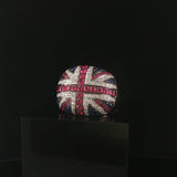 14k White Gold Ruby Sapphire and 1.27ct Diamond Men's Union Jack Ring Size 11.5